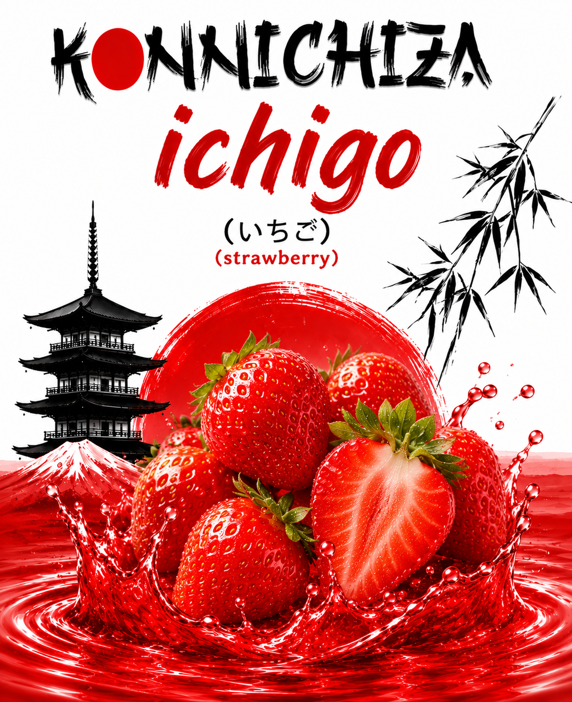 Konnichiza Fruit-Taffy / Strawberry / 5pack 150mg